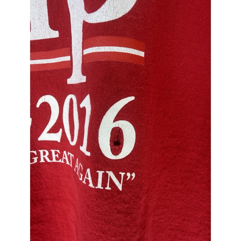 Sociitee Red Trump Pence 2016 Graphic Logo Crew Neck Short Sleeve T-Shirt Men L - Picture 4 of 7